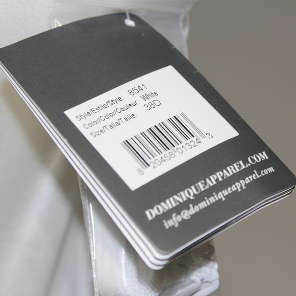 Dominique Ariel Hidden Underwire Seamless Longline Size 38D White NWT - Picture 5 of 6